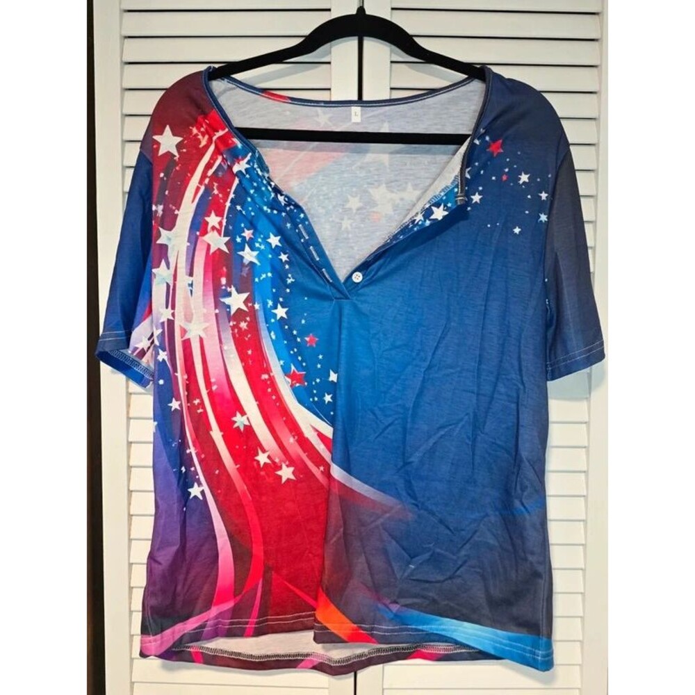 Red White Blue Star Top – Large